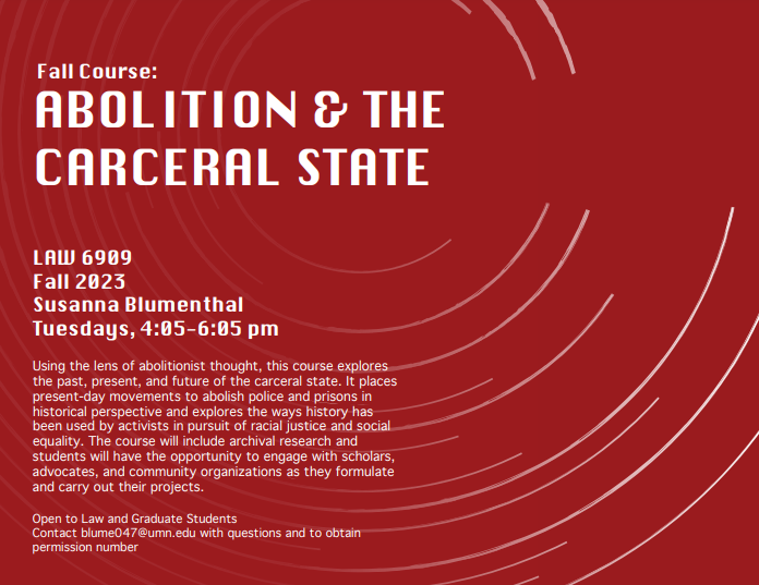 Abolition & the Carceral State flyer